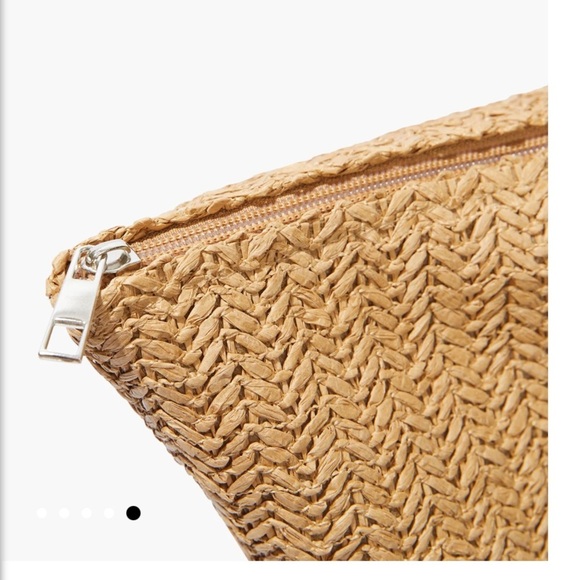 NWT Show Me Your Mumu Tan and White Straw Beach Bag - Picture 3 of 5